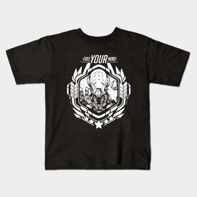 Zenyatta "Free Your Mind" Kids T-Shirt by RobotCatArt